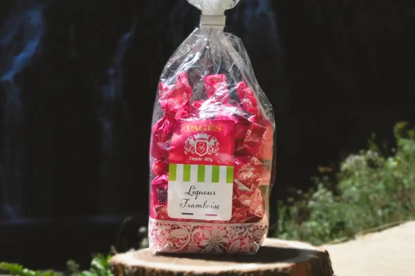 Les bonbons à la liqueur framboise Pagès